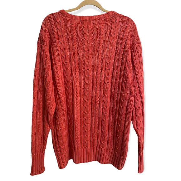 Ralph Lauren Country Pink Knit Crewneck Sweater Size Large - Picture 3 of 3